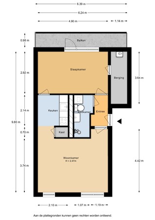 Floorplan - Van Noordtkade 134, 1013 CA Amsterdam